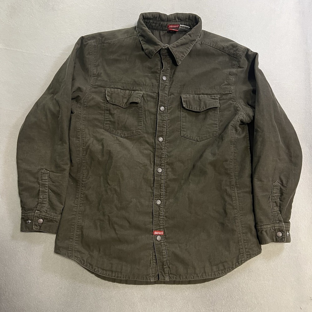 Vintage Empyre Corduroy Jacket Men's Size XL Snap Up Long Sleeve Skater Y2K